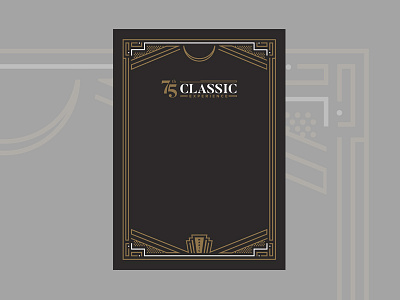 75th Classic Invite art deco artdeco classic gatsby great invitation poster vector