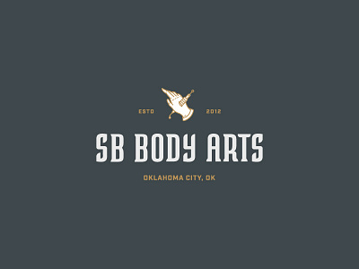 SB Body Arts brand branding custom illustration logo tattoo type typography