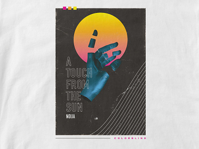 A Touch From the Sun abstract apparel color gradient grunge texture tshirt type typography vector