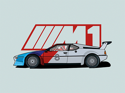 BMW M1 bmw bmw m1 car fast illustration m1 speed vector