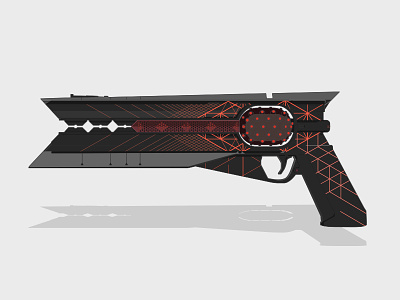 Sunshot armory destiny destiny 2 epicarmory gun handcannon illustration ornament red dwarf sunshot vector weapon