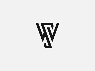 WS Monogram brand branding clean custom grid logo mark modern monogram s type typography vector w ws monogram