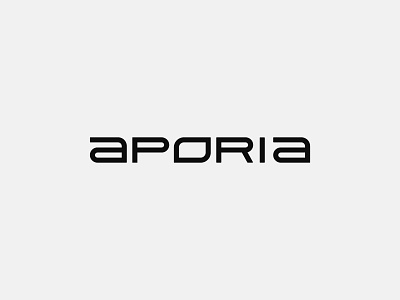 Aporia brand branding clean custom design graphic logo modern type typography
