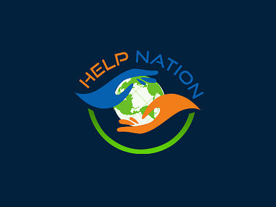 Help Nation logo branding design logo typography ui ux vector