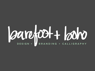 barefoot + boho branding branding calligraphy custom lettering custom text handlettering lettering logo script