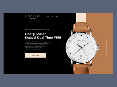 George Jensen watches concept #1 branding design graphic design photoshop typography ui watches