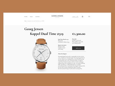 George Jensen watches concept #2 branding design george jensen graphic design illustration photoshop typography ui watches