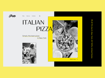 Pizzeria concept #1 branding design graphic design illustration italy photoshop pizza typography ui