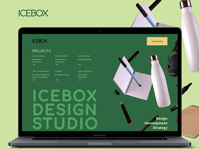 Icebox design design studio figma landing page ui web web design website website design