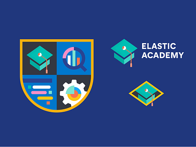 Elastic Academy academy college crest graduation learn school