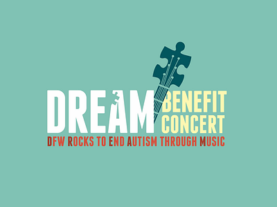 DREAM Benefit Concert logo autism brand brand identity concert design dream graphic design logo puzzle