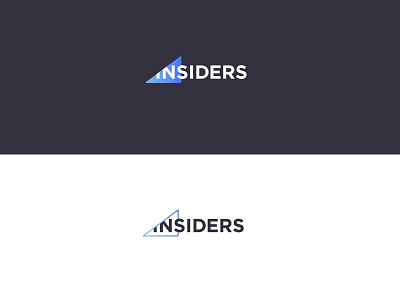Insiders Logo blue design inside insiders logo logotype triangle