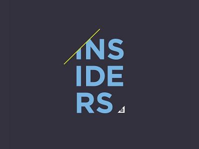 Insiders blue design inside insiders logo logotype shirt stacked triangle typography