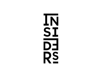 Insiders Typography design inside insiders logo logotype stacked typography