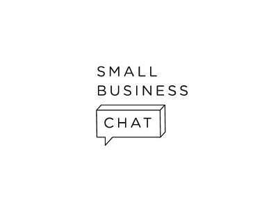 Small Business Chat chat illustration logo minimal simple small business speech speech bubble