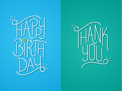 Elastic Typography elastic handdrawntype happy birthday thank you typogaphy