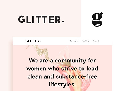 Glitter g glitter logo logotype logotype black white creative movement sparkle