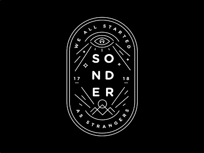 Sonder Badge badge crest illustration logo sonder typography