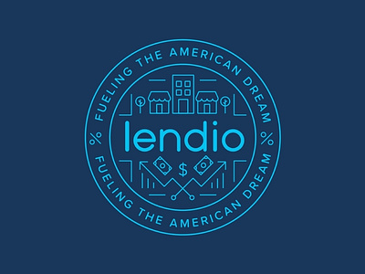 Lendio Badge american dream badge clean crest design lendio line loans small business typography