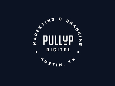 PullUp Digital badge circle crest digital digital marketing lockup logo marketing pullup