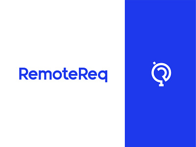 RemoteReq globe job search logo logotype remote remote control remote work search