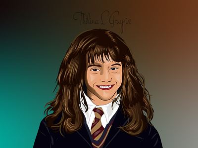 Hermione Vector portrait art art design girl graphic design illustration portrait vector