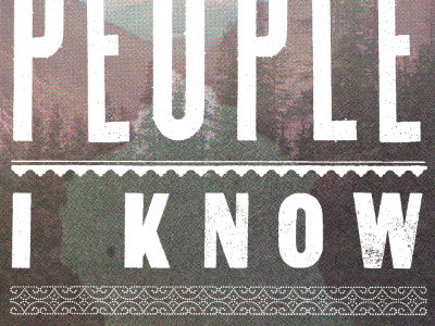 Certain People I Know album cover letterpress overlay