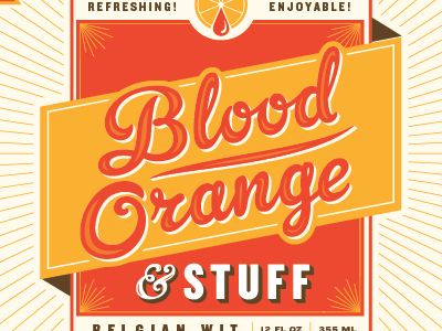 Blood Orange & Stuff badge beer blood orange label packaging stuff