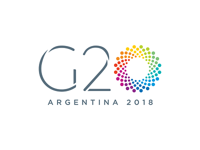 2018 G20 Summit brand brandbook branding circle clean design dots event graphic design illustration logo logotype politics rainbow startup tech white