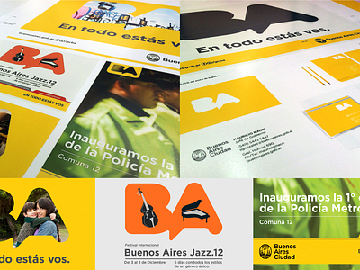 Branding for the City of Buenos Aires, Argentina argentina brand brand creation brandbook branding buenos aires city clean design graphic design guidelines logo logotype white yellow