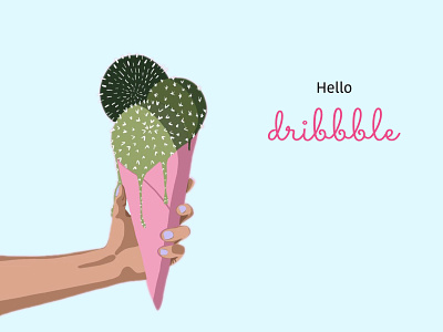 Hello Dribble illustration graphics