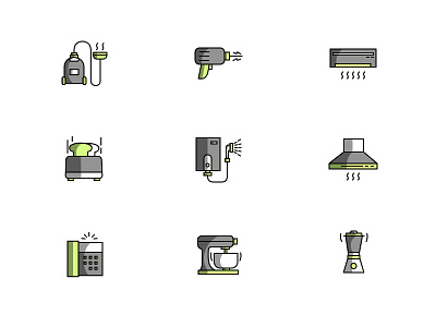 Home Appliances Icon Set