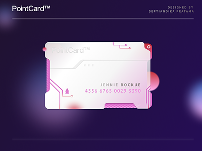 PointCard CyberPink Future blurr card cyberpink cyberpunk futuristic gradient graphic design playoff point card simple ui