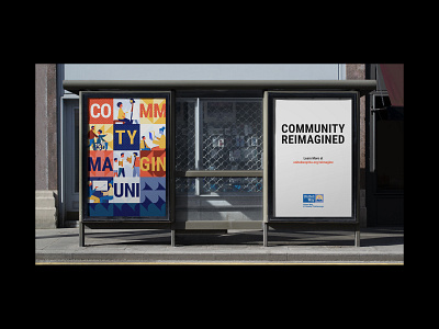 Community Reimagined Campaign branding design graphic design logo signage typography