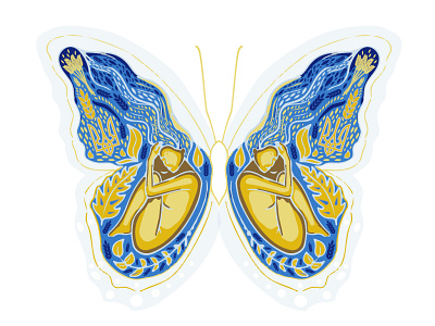 Ukrainian butterfly art branding design icon illustration logo typography ui ux vector