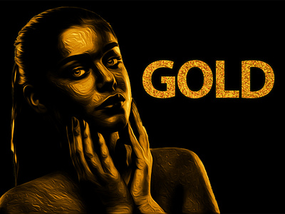 GOLD EDIT artwork cartoonface design digitalart digitalpainting edit editgold editor faceart gold goldedit graphic design illustration logo model vectorart