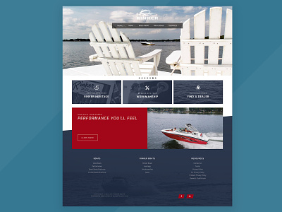 Rinker Boats Homepage Design advertising advertising agency design web design website design wordpress wordpress development