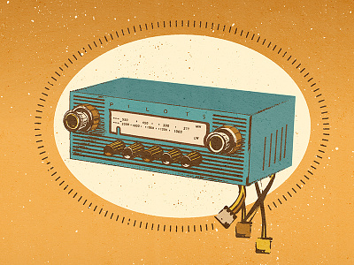 Radio Poster car illustration poster print radio simple stolen texture textured twenty one pilots vintage