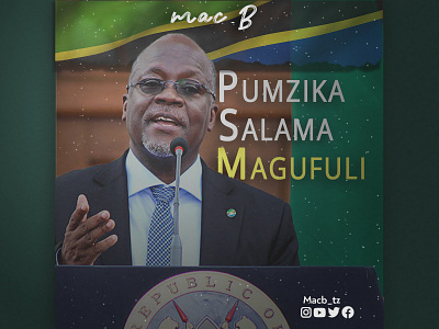 Pumzika Salama Magufuli Music Cover art album covers cover arts design illustration music music cover art typography