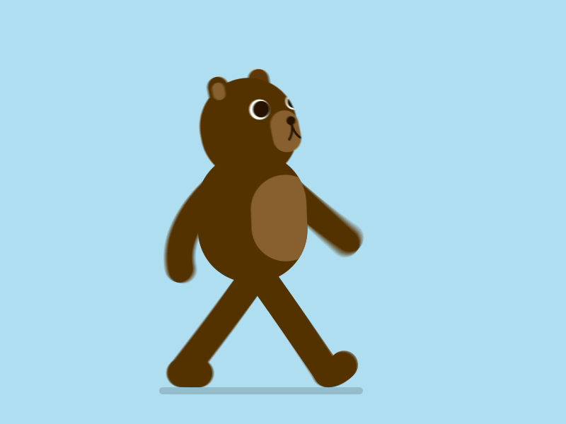 Teddy bear animation motion motion graphics teddy bear walk cycle