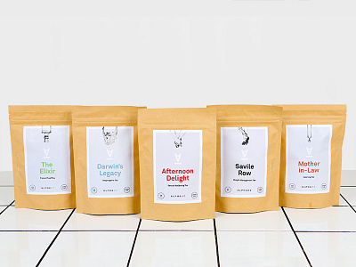 AlphaHe art direction coffee graphic design packaging tea