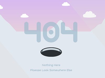404 Nothing Here design illustration webpage