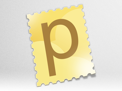Posterous Stamp blog cloud icon p posterous rapidweaver stamp yellow