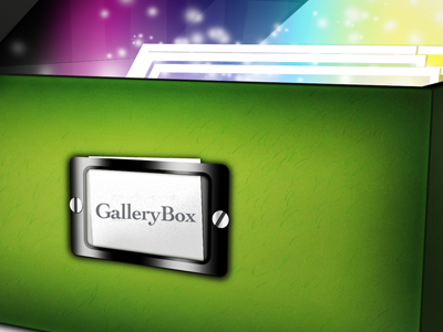 GalleryBox iCon Detail album box green icon images magic photo pictures plugin rapidweaver