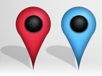 Red And Blue Map Pins blue icon map pin rapidweaver red stack