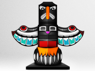 Totem iCon angry black icon plugin rapidweaver stack totem wings