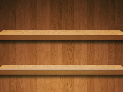 Wood Shelves Wallpaper for iPhone