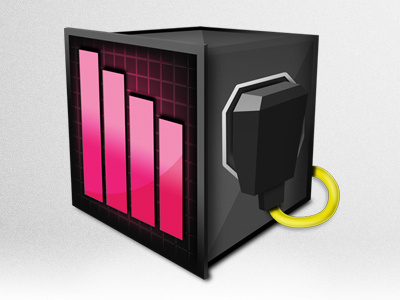 Pink Plugins chart icon logo pink