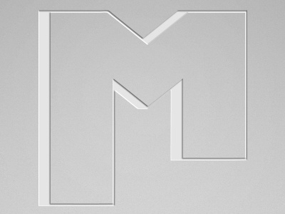 M Vectored icon inset m vector