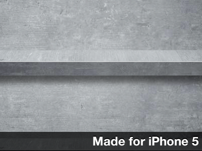 Concrete Shelves Wallpaper For iPhone 5 concrete iphone5 shelves wallpaper
